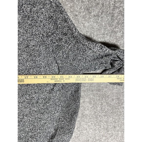Express 1/2 Sleeve Boxy‎ Curved Hem Knit Sweater Top Womens Size Small Gray - Picture 5 of 6